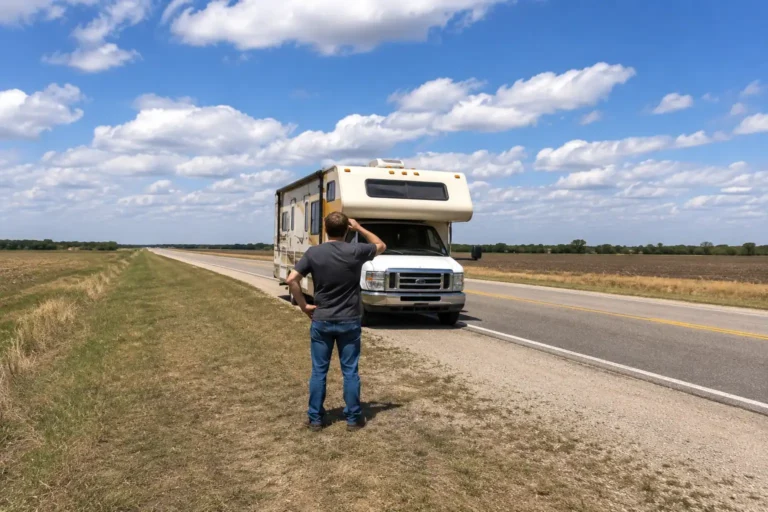 Emergency RV repair technician arriving on-site in St. Louis